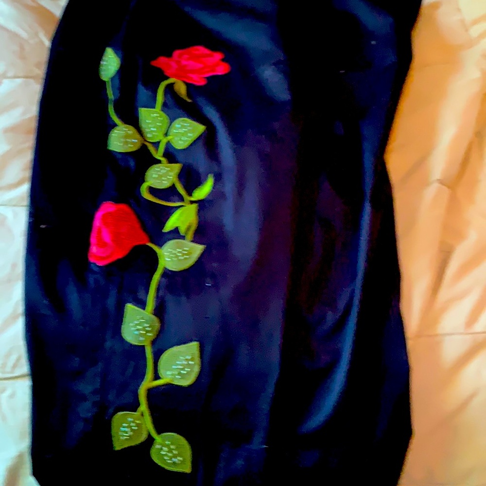 Gorgeous embroidered black pants from Anthropologie.